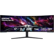 Samsung 57" Odyssey Neo G9 Series Dual 4K UHD 1000R Curved Gaming Monitor, 240Hz DisplayHDR 1000, AM