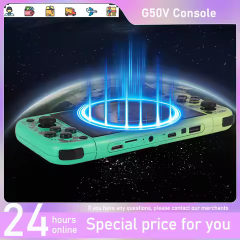 G50V Handheld Game Console 5.0'' HD IPS Screen Linux System 3D Joystick Support Wifi Two-player Batt