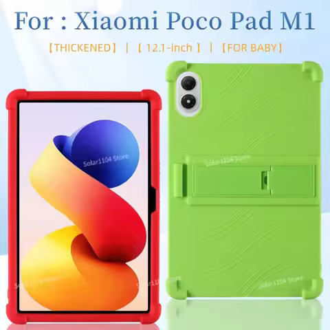 Xiaomi Poco Pad M1 Tablet Case, Stand Silicone Soft Support Case for Xiaomi Poco Pad M1 12.1-inch Pr
