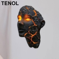 [TENOL] "Cracked Soul" Wall Lamp  3D LED Wall Lamp in Human Form, Versatile Resin Sculpture, Bedside