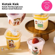 LuckyBaking - 220ml/280 ml Transparent cake box / Pudding box / Mousse Box / Bekas Cheese kek