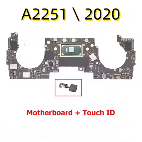 A2251 Original Laptop Logic Board for Macbook Pro Retina 13 ''A2251 Motherboard 820-01949-A i5 i7 Ea
