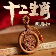 Zodiac Mahogany Keychain Keychain Amulet Safe Car Portable Small Pendant Zodiac Patronus 7.11