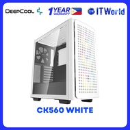 DeepCool CK560 WH Mid-Tower Case High-Airflow TG Panel 4 Pre-Installed Fans R-CK560-WHAAE4-G-1 itw