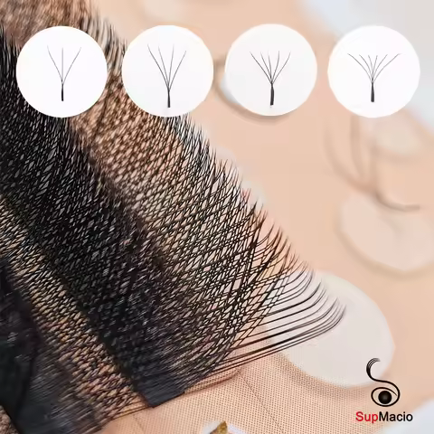 Supmacio 3D 4D 5D 6D W Lashes .07 Premade Volume Fans Premium Mink Eyelash Extension Lashes W Shape 