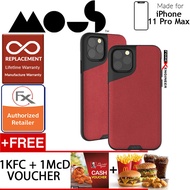 Mous Contour Colour Edition for iPhone 11 Pro Max (Red Leather) + FREE 1 pcs KFC Cash Voucher + 1 pc