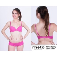 Rheto style Sporty pink Bra set with adjustable panty size 36A