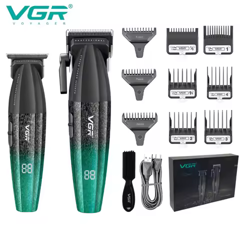 VGR Hair Cutting Machine Professional Hair Trimmer 9000 RPM Clipper Barber Cordless Haircut Machine 