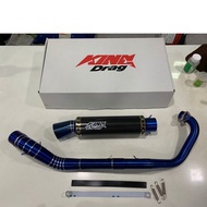 MUFFLER BOX Y15ZR 32MM CARBON+BLUE 51MM KING DRAG