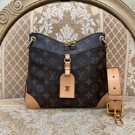 LV 原花金釦Odeon NM PM前口袋吊牌斜背牛角包M45354