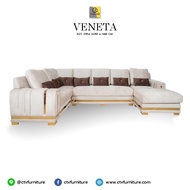 โซฟาLUXURY 7ที่นั่ง ขนาด395ซม. รุ่น เวเนต้าVENETA L-Shape