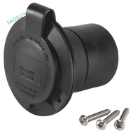 15 Amp Flanged Shore Power Outlet 125 Volt NEMA 5-15R Receptacle, 2 Pole 3 Wire Socket for Straight 