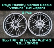 Rays Foundry Versus Secolo Ventuno Sport Rim 18 Inch 5H PCD114.3 7.5JJ Offset +52 Estima Alphard Vellfire Camry Mark X Odyssey Stream Civic Cefiro Murano Fairlady Impreza Lancer