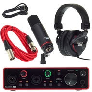 Bộ thu âm Focusrite Scarlett 2i2 Studio và scarlett solo studio Gen 3 Sound Card Âm Thanh - USB Audi