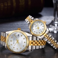 Luxury Watch Women Men's Watches With Date Original Gold Jam Tangan Wanita Lelaki Business Couple Watch Fashion Stainles