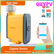 QUYPV เครื่องจับฝน Tuya Zigbee เครื่องตั้งเวลารดน้ำต้นไม้ชลประทานในบ้านเครื่องจับเวลาฉีดน้ำ WiFi โทรศัพท์มือถือรีโมทคอนโทรล APITV