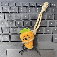 5.5cm Cute Carrot Plush Doll Keychain Creative Backpack Charm Pendant For Girls Women Q6n1
