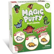 MZYTOZA 3D Art Kit Aqua Puffs Dinosaur - Double-Sided, 15 Mess-Free Paint by Number Craft for Kids, 