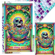 5D DIY Full Round Drill Diamond Painting Skull Card Kit Home Decor 40x65cm