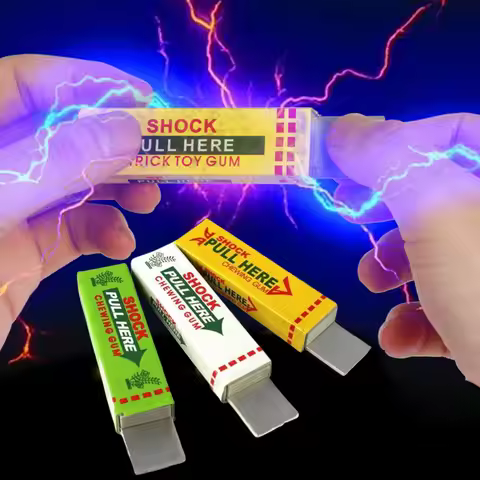 Electric Chewing Gum Tricky Electric Chewing Gum Prank Toys Funny Safety Pull Head Chewing Gum Elect