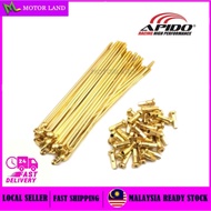 SPOKES AND NIPPLES SPOKE CHROME GOLD EX5 LC135 KRISS WAVE125 RXZ Y125Z - JEJARI SPOKE LIDI 149 155 1