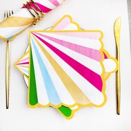 20pcs/pack Light Color Ray Disposable Birthday Party 33 * 33cm Irregular Shaped Napkins Napkins Deco