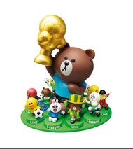 世界盃決賽周!! LINE FRIENDS 陪你一齊足球狂熱! 7-11 熊大錢箱 饅頭人 CONY SALLY 公仔印章全套 全新 阿根廷 法國 巴西 荷蘭
