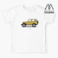 Land Cruiser FJ40 HardTop Mustard Yellow Kids T-Shirt - Unisex #603