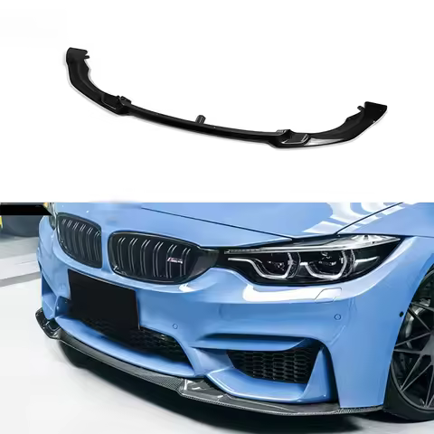 Hot Selling CS Style Carbon Fiber Front Bumper Lip For F80 M3 F82 F83 M4 Tuning Protector Accessorie