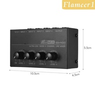 [flameer1] Gazechimp 4 Channel Audio Mixer Portable Stereo Mixer for Bass Bars Outdoor