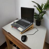 Laptop stand holder laptop/ stand wooden laptop stand aesthetic laptop stand/ laptop riser stand