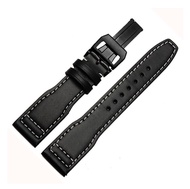 Embossed & smooth Leather Band Watch Strap 22mm for IWC PILOT'S IW377709 IW502802 Watchs