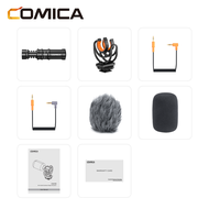 Comica VM10คาร์ดิออยด์ขนาดเล็กไมโครโฟน Shotgun ปลั๊กแอนด์เพลย์ดีไซน์โลหะทั้งตัวพร้อมที่บังลมโครงกันก