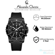 [Official Warranty] Alexandre Christie 6141MCLIPBA Leather Strap 44mm Men Chronograph Watch Water Re