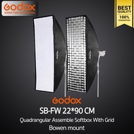 Godox Softbox SB-FW 22*90 cm. Quad Assemble Softbox With Grid ( Bowen Mount )