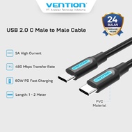 Vention USB Charger Cable C to C Male to Male 3A 60W PD Fast Charging 50CM 1M 1.5M 2M 3M - COS