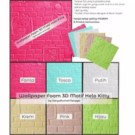 3D FOAM Wallpaper HELLO KITTY Wallpaper 3D Soundproofing Wallpaper