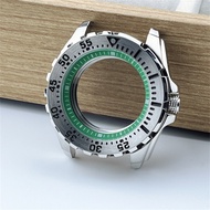 Watch Case 44mm Luminous Mechanical Diving Watch Accessory for NH35/NH36/NH34/4R35A/4R36A