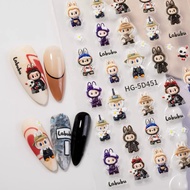【SG Instock】Labubu 5D Nail Art Nail Sticker Manicure Sticker