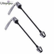 UTOPIAS 2PCS Bike Trainer Quick Release Skewer, Steel Silver Quick Release Rear Wheel Skewer, Easy I