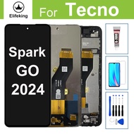 จอ LCD แบบดั้งเดิมสำหรับ Infinix Tecno Spark GO 2024 BG6หน้าจอสัมผัส Digitizer ประกอบแทนที่ด้วยเครื่
