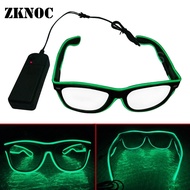 LED Glowing Glasses EL Wire Flashing festival sunglasses Lighting up Shutter Glasses Bright Light sunglass Glow Party Supplies