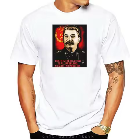 TEE Shirt Big Tall New Joseph Stalin T-Shirt Allied Nations WW2 Military Tee USSR Communist Russia