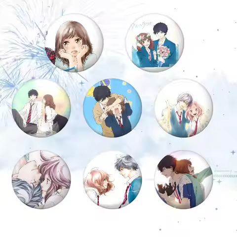 Anime A-Ao Haru Ride Enamel Pins Handmade Round Brooch L Killer Yagami Light Cosplay Badge Backpacks