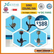 Bestar Dino 16inch 3-blades DC Designer Corner Ceiling Fan -Swing Left to Right-Great wind speed