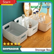 Multipurpose Storage Box Storage Box Basket Organizer White Plastic Office Study Table Aesthetic