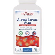 Alpha Lipoic Acid 120 Capsules 300mg - 50:50 Blend of R-ALA and S-ALA - High Strength - Vegan - UK M