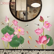 Chinese Koi Dragonfly Waterproof Wall Sticker Ideal for Bedroom Decoration
