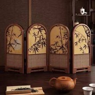 New Chinese Style Mini Folding Screen Desktop Decor, Tea Table Side Cabinet Decoration, Creative Ret
