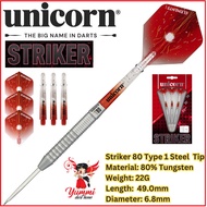 Unicorn Dart Steel Tip Dart Striker Tungsten 80% Type 1 22G